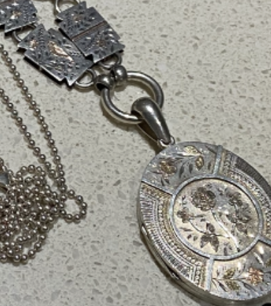 Lost Antique Silver Victorian Necklace
