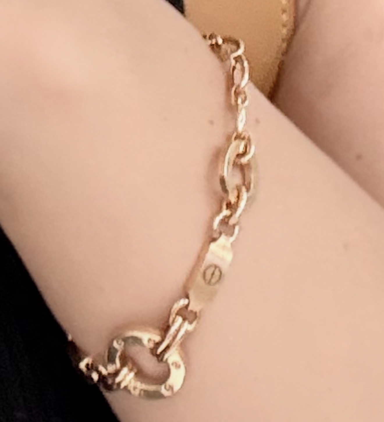 Cartier Link Station Bracelet in 18K Yellow /Rose Gold