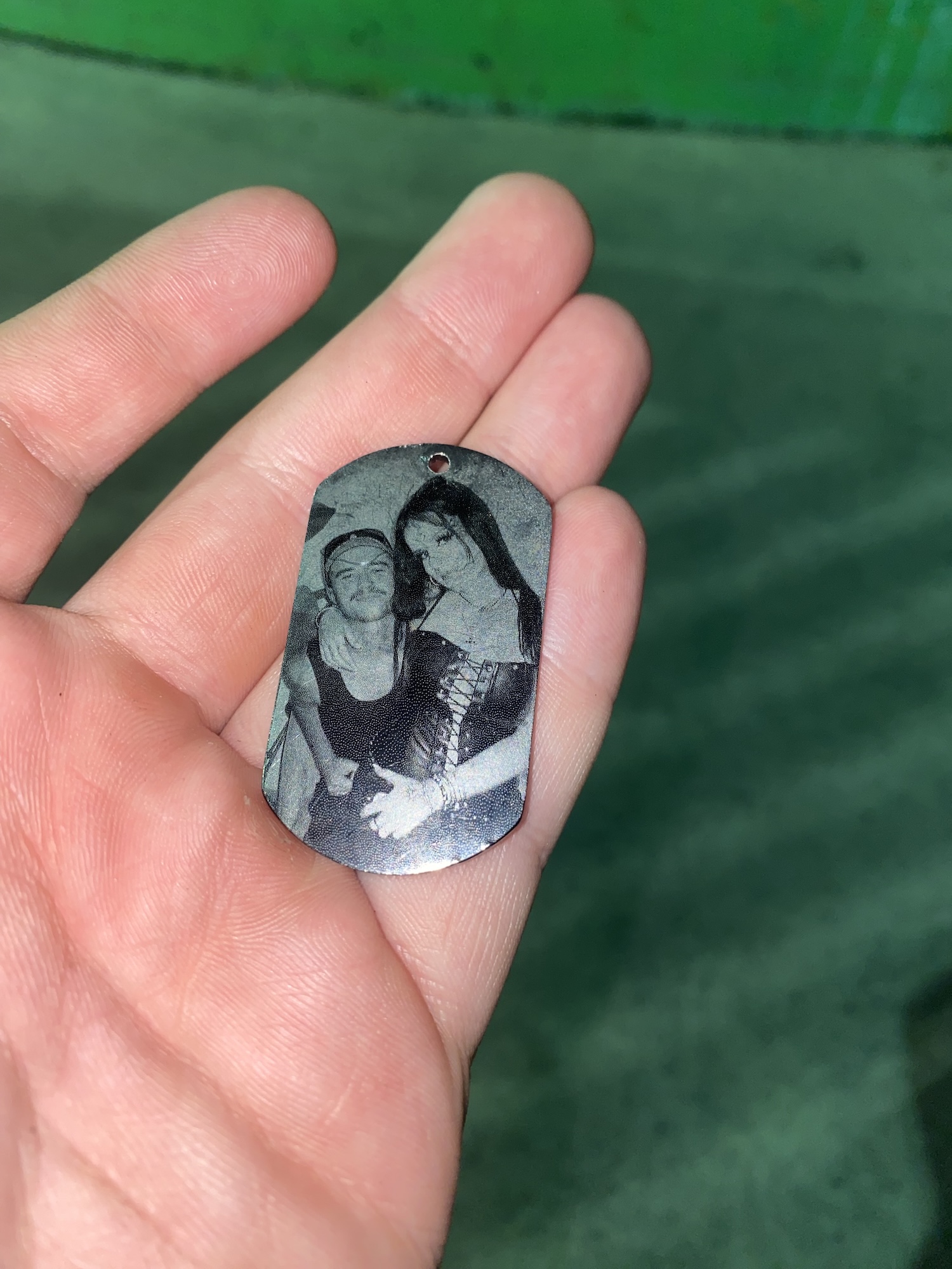 Found Engraved Photo Dog Tag Pendant Melbourne